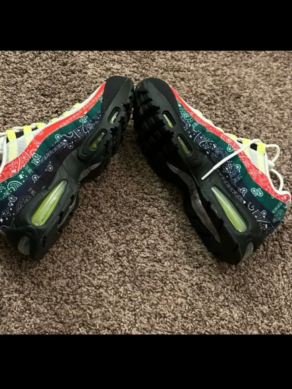 Nike Air Max 95 Big Bubble Bandana Paisley Multi-Color IQ0620-100 Size 9.5
